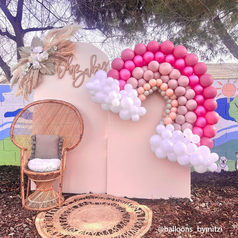 Pink Arch Wall Covers Girl Birthday Party Decoration