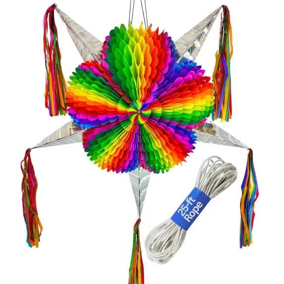 Jumbo Pinata with Silver Cones (33")